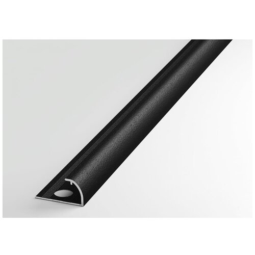 Профиль полукруглый ( J-образный ) алюминиевый для плитки до 12 мм, лука ПК 03-12.2700.15, длина 2,7м, 15 - Черный матовый