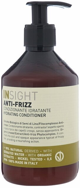 Insight кондиционер Anti-Frizz Hydrating разглаживающий для непослушных волос, 400 мл