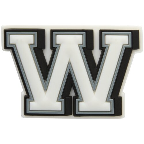 Украшение для обуви для обуви Jibbitz Letter W белый