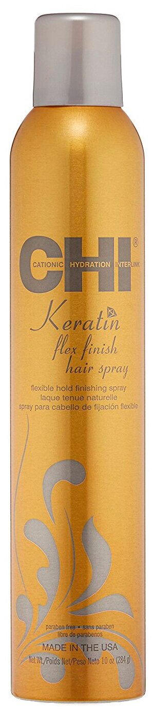 CHI Лак для волос Keratin Flex finish, средняя фиксация, 284 мл