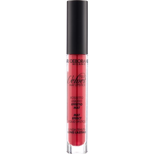 DEBORAH жидкая помада для губ матовая Fluid Velvet Mat Lipstick, оттенок 07 fire red