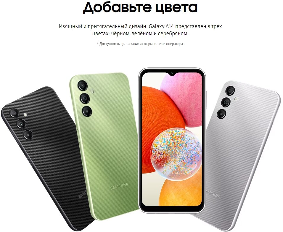 Смартфон Samsung Galaxy A14 6/128 ГБ, Dual nano SIM, светло-зеленый - фотография № 11