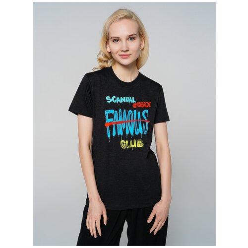 фото Футболка с кор.рукавом твое 78604 размер m, черный меланж, women