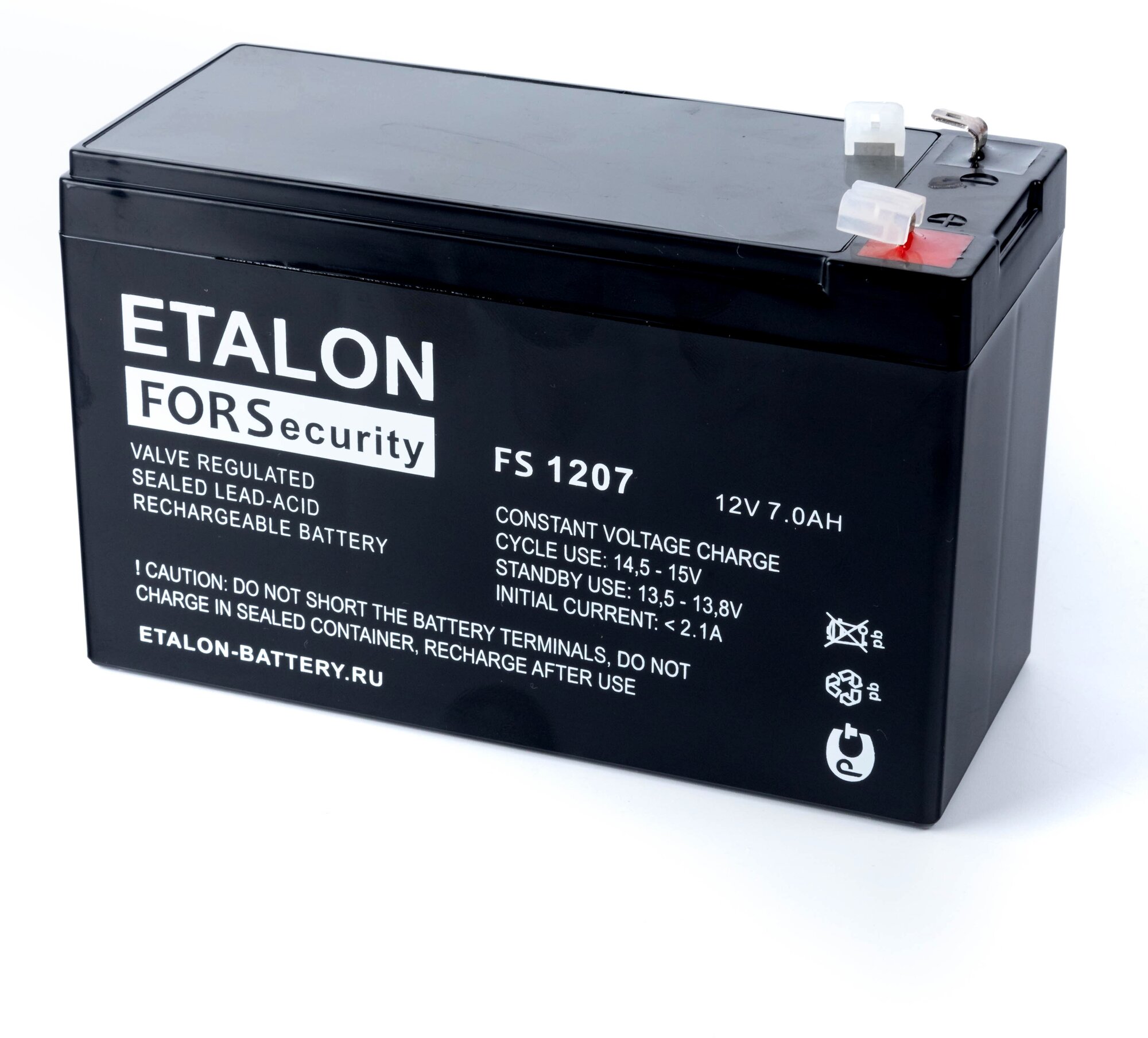 Аккумуляторная батарея ETALON FS 1207 12В 7А технология AGM (для эхолота детского электромобиля и т. п)