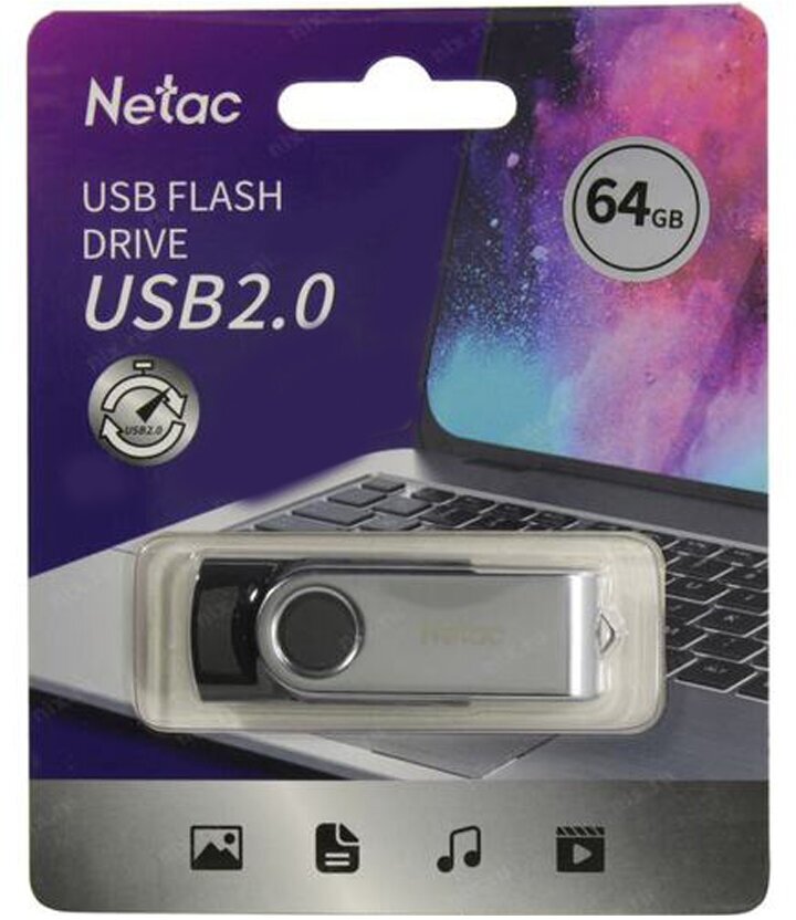 Накопитель USB 3.0 64GB Netac - фото №18