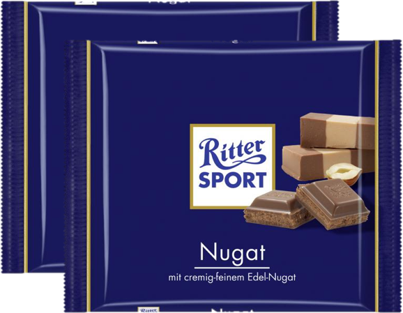 Ritter Sport "Шоколадно-ореховый десерт"/ Ritter Sport пралине / Риттер спорт с пралиновой начинкой, 250 г - 2 шт