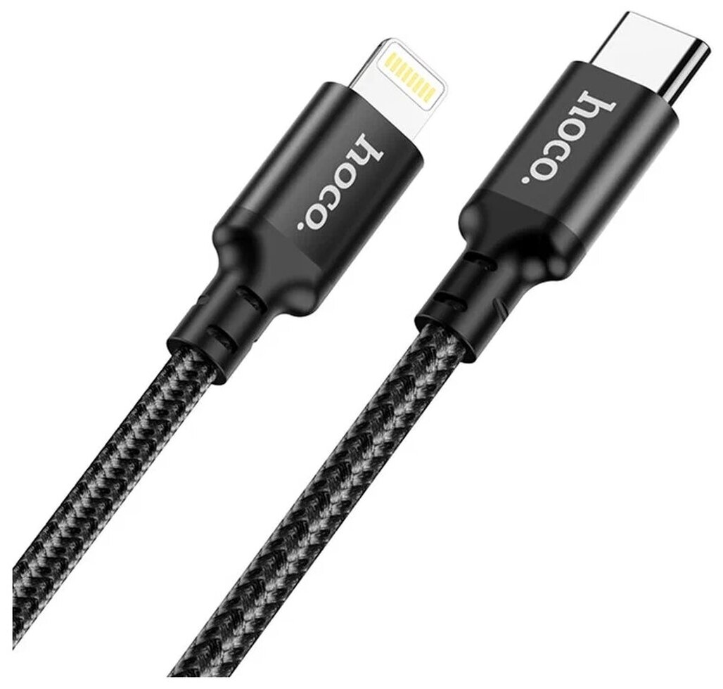 Кабель Hoco X14 Double Type-C - Lightning 2m 20W Black