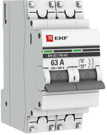 Выключатель нагрузки 2P 63А ВН-63 EKF PROxima