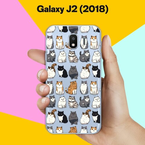 Силиконовый чехол на Samsung Galaxy J2 (2018) Коты / для Самсунг Галакси Джей 2 (2018) силиконовый чехол на samsung galaxy j2 2018 енот для самсунг галакси джей 2 2018