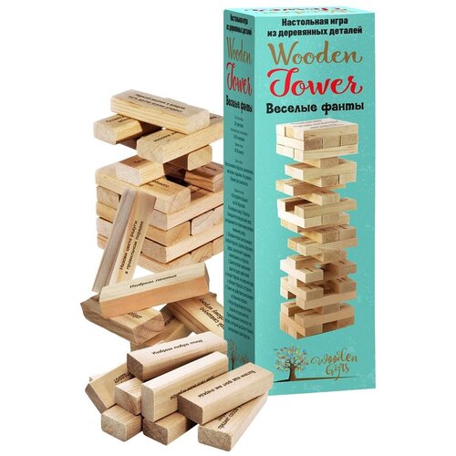 Башня Дженга Веселые Фанты Wooden tower
