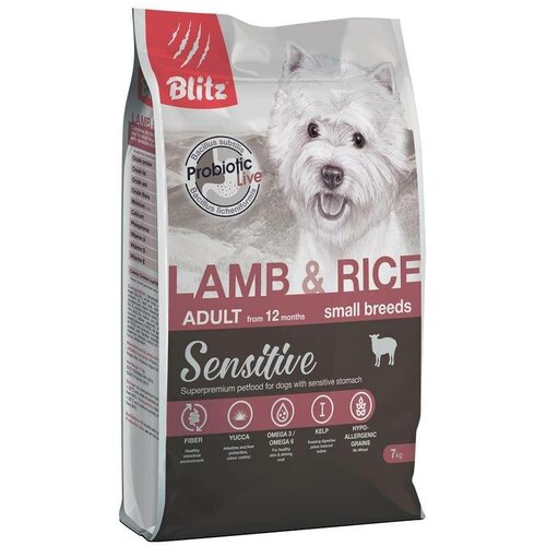 Blitz Adult Small Breeds Lamb & Rice со вкусом ягненка и риса для мелких пород (0.5 кг) (4 штуки)