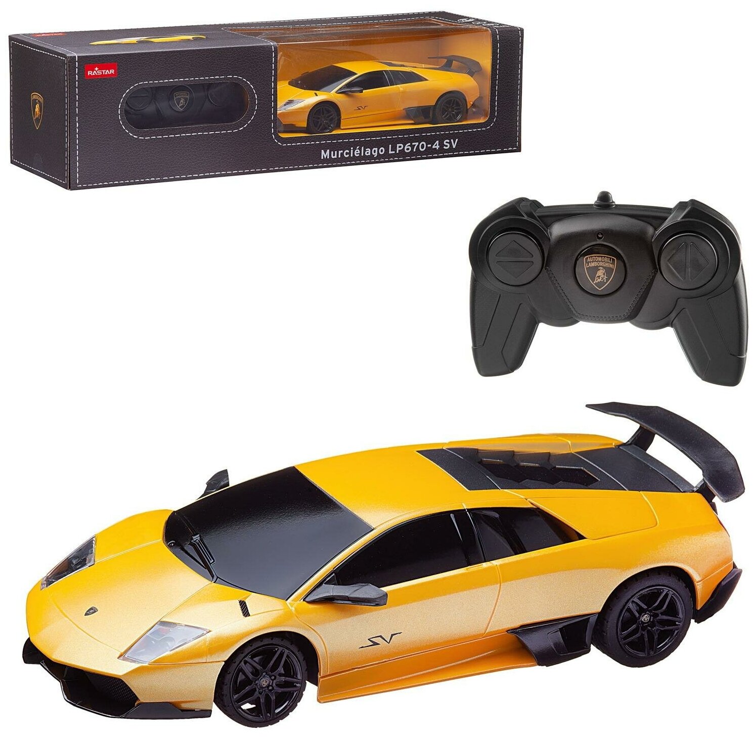 Машина р у 1:24 Lamborghini Murcielago LP670-4 цвет желтый 39000Y