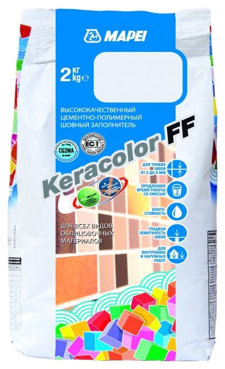 Затирка Mapei Keracolor FF №114 антрацит 2 кг - фотография № 6