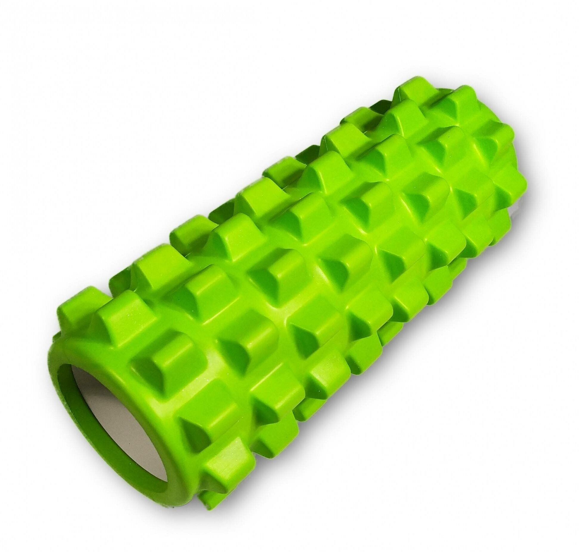 Валик для спины массажный МФР ролик Цилиндр для фитнеса зеленый