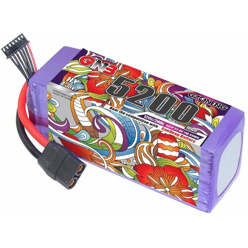 Аккумулятор LiPo HV GNB - 22.8В 5200мАч 120C (6S1P, HV, 57x44x141 мм)