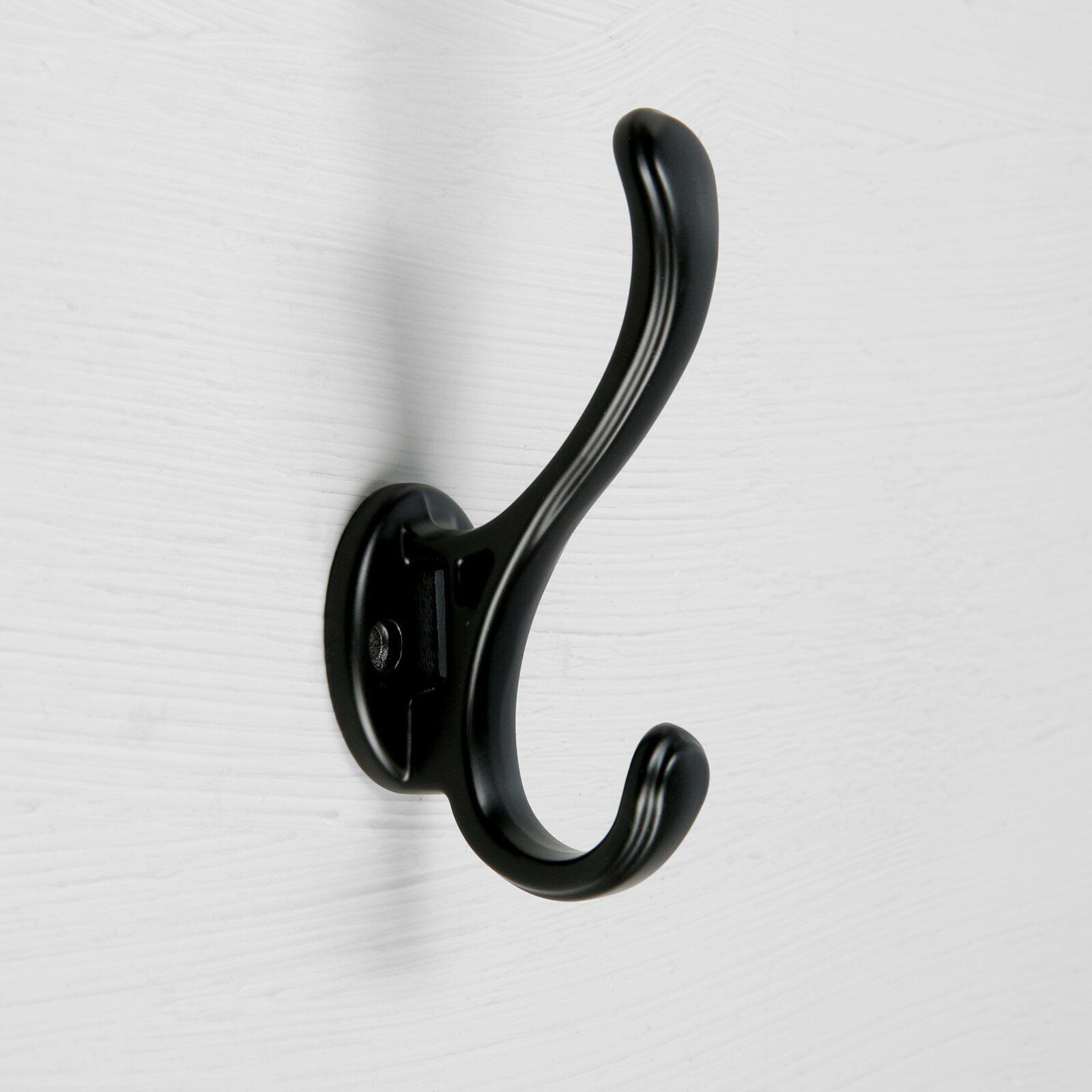 Крючок мебельный CAPPIO WAVE , двухрожковый, цвет черный ТероПром 7599953 - фотография № 3