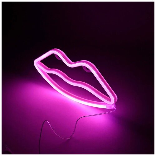 Неоновый светильник на стену Губы / Lips neon декоративное освещение