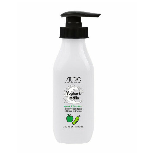 Kapous Studio Professional Yoghurt Маска для волос, йогуртовая, Яблоко и Огурец, 350 мл