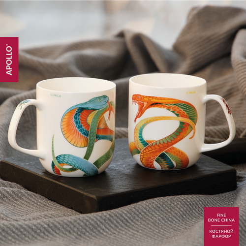 Кружка фарфоровая, набор чашек для чая и кофе Apollo 