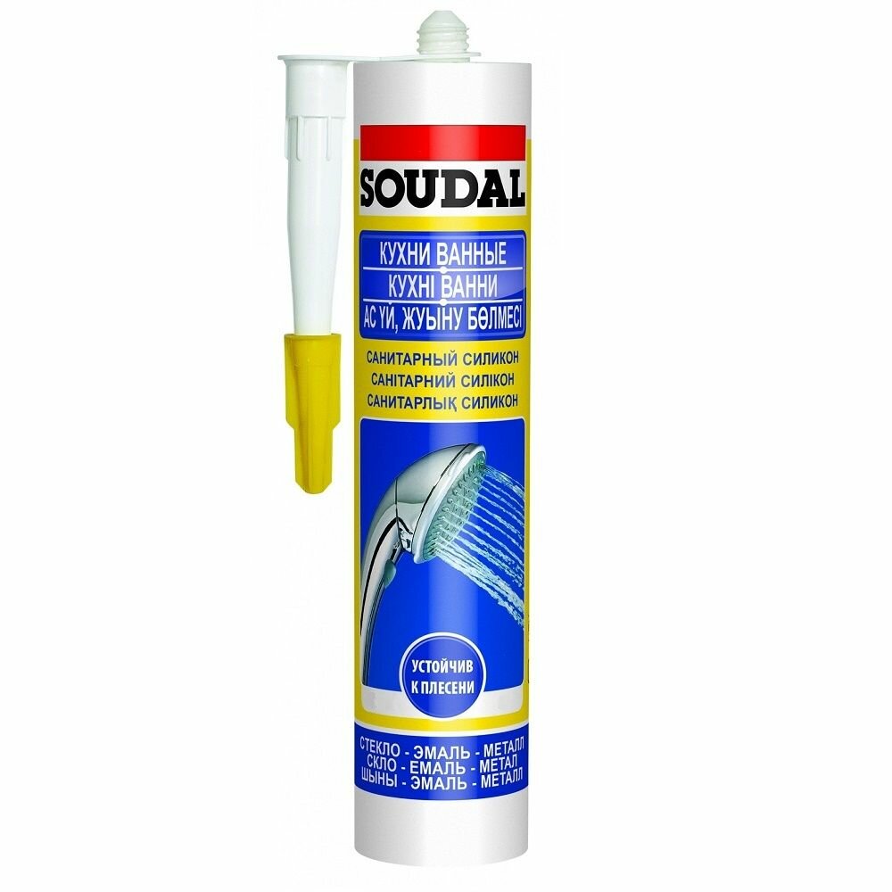 Герметик силиконовый санитарный Soudal (280мл) белый
