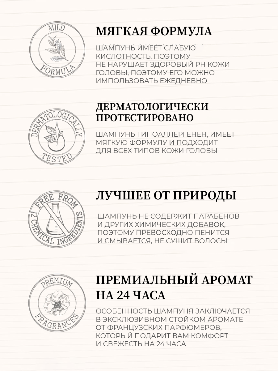 JMELLA Sparkling Rose Shampoo питательный парфюмированный шамнунь для волос с ароматом розы, 500 мл — фото 1