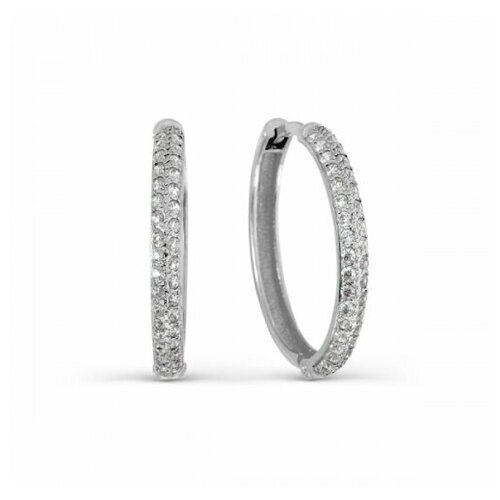 Серьги из белого золота с фианитами Т307026925