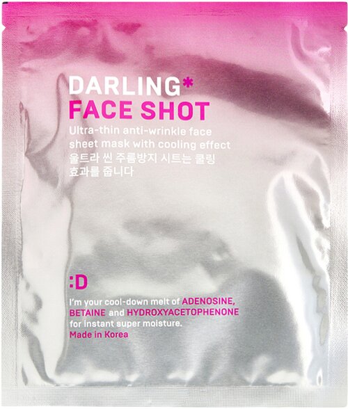 Darling Тканевая маска супер тонкая с охлаждающим эффектом, Face shot ultra-thin anti-wrinkle mask 1 шт