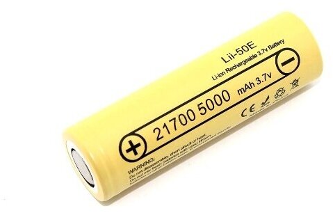 Аккумулятор типа 21700 Li-Ion для LiitoKala Lii-50E 5000mAh 3.7V