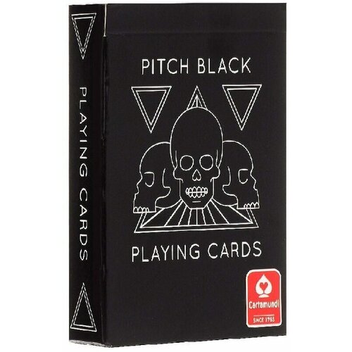 Карты игральные черные 54 шт. Pitch Black True B9 Linen Finish Cartamundi