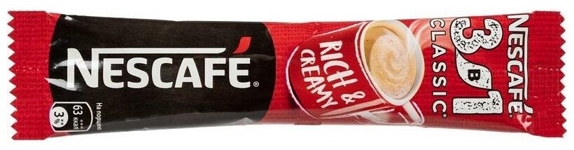 NESCAFÉ® 3в1 Классический, напиток кофейный, растворимый, порционный, короб 20 порций по 14,5г - фотография № 3