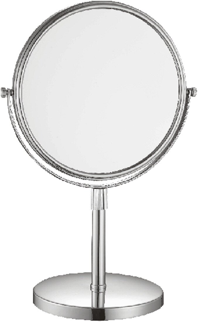 OUTE Зеркало косметическое 20 х 20 см с увеличением в 3 раза, двухстороннее, настольное, высота 340 мм.