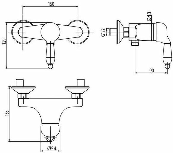 Смеситель для душа M&Z Desy DSY00802 хром