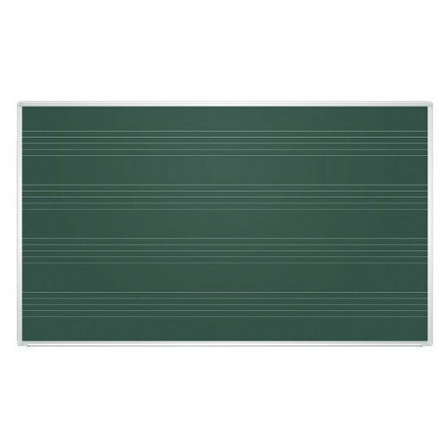 фото Доска для мела магнитная 85x100 см, зеленая, под ноты, алюминиевая рамка, 2х3 education, (польша), tku8510p, 1 шт. 2x3