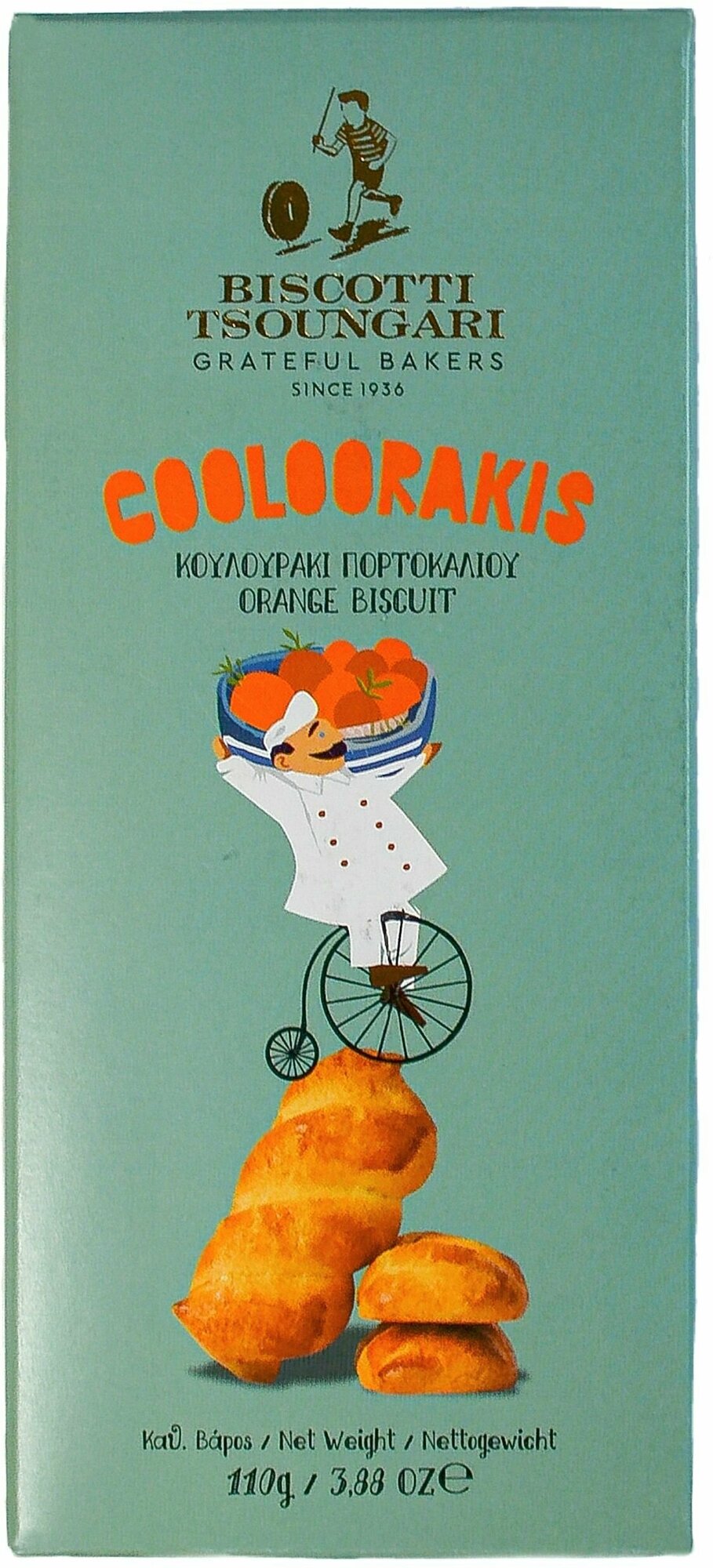 Греческое печенье сдобное COOLOORAKIS апельсиновое 150 г 1 шт - фотография № 2