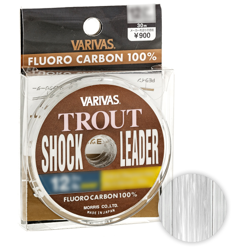 флюорокарбон varivas trout shock leader fluoro разрывная нагрузка 2 25 кг диаметр 0 165 мм Флюорокарбон Varivas Trout Shock Leader Fluoro 30м. 0.117мм. CLEAR