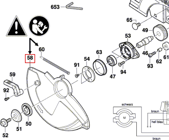 Кожух защитный пилы циркулярной GKS 235 Turbo BOSCH 1600A00XZ2