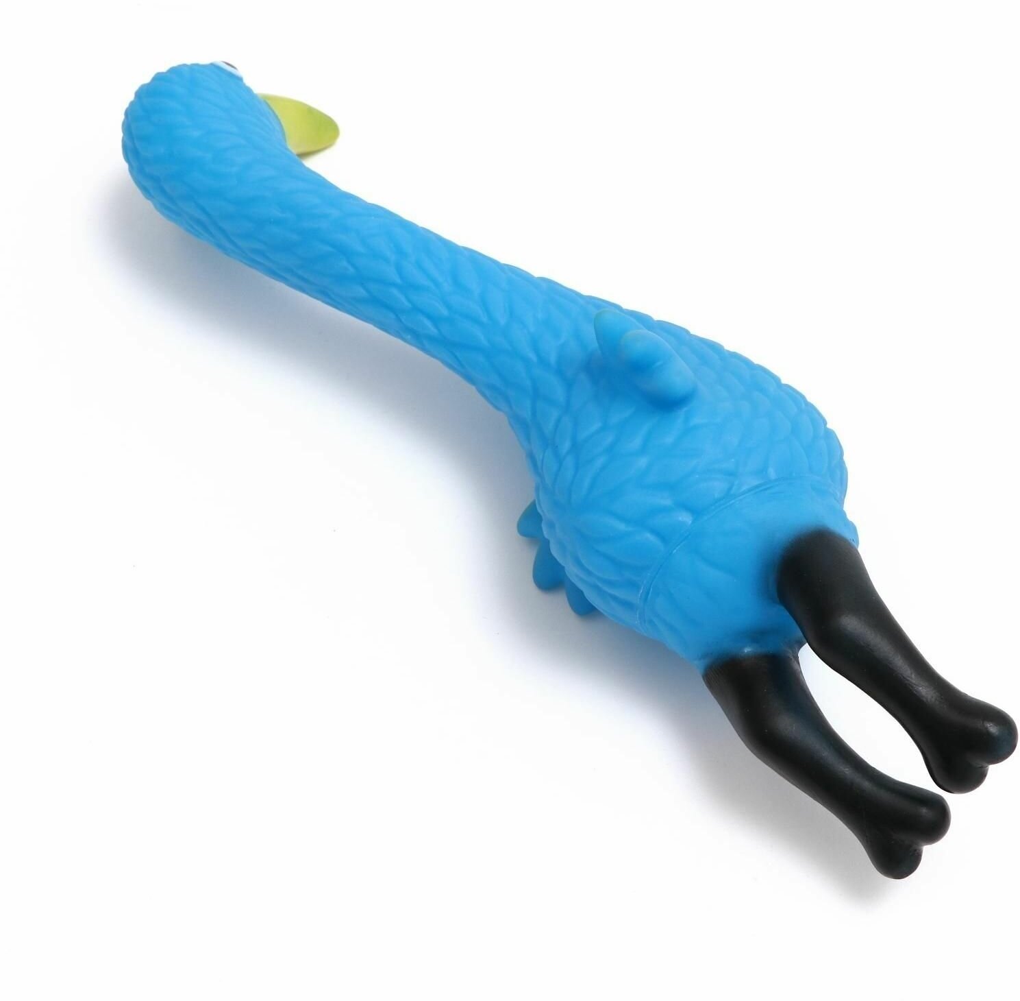 Пижон Игрушка пищащая "Фламинго" для собак, 22,5 см, голубая - фотография № 4