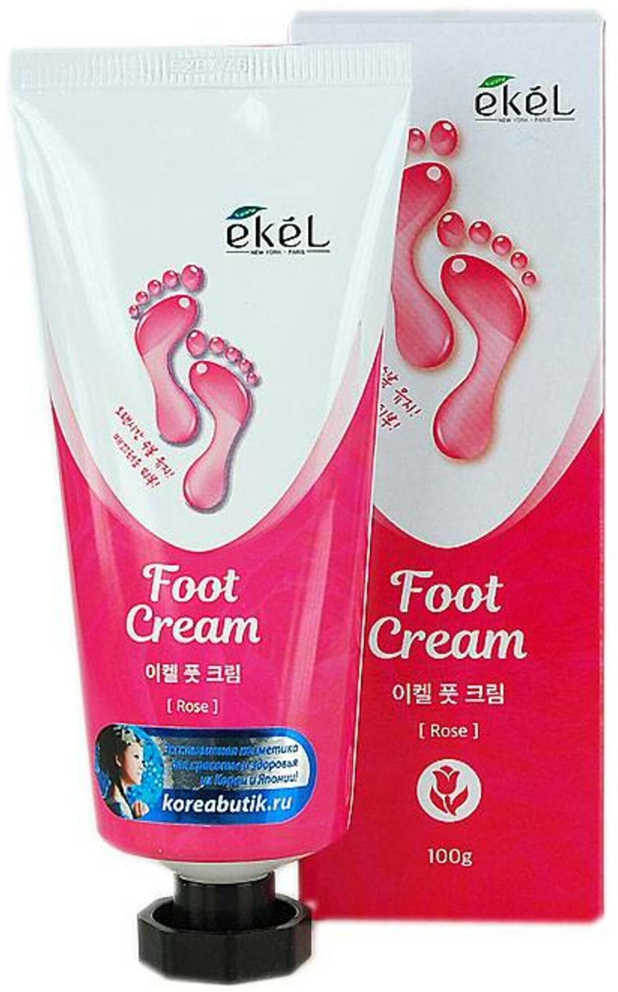 EKEL Успокаивающий крем для ног с экстрактом розы Foot Cream Rose, 100гр - фото №8