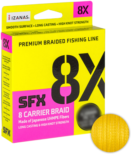 Плетёный шнур Sufix Sfx Braid X8 135м. 0.128мм. Yellow