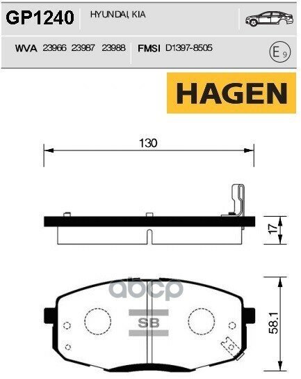 Колодки Тормозные Передние Sangsin brake арт. GP1240