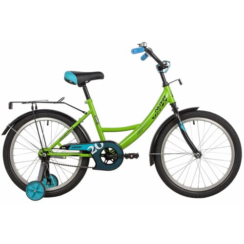 Детский велосипед Novatrack Vector 20, год 2022, цвет Зеленый детский велосипед horst six год 2022 цвет зеленый черный