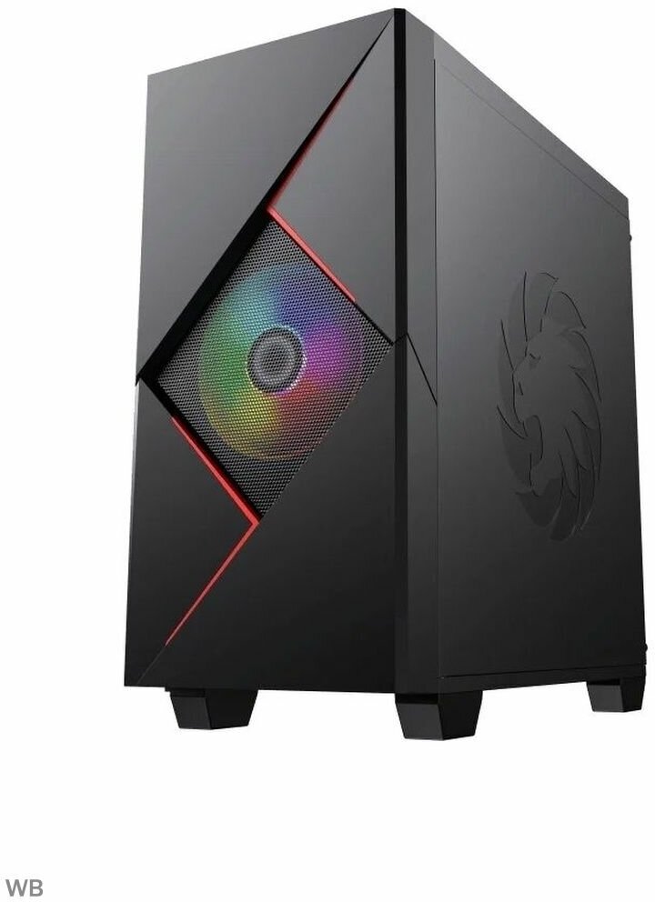 Корпус GameMax Cyclops BG без БП (Mini Tower mATX Черно-серый 1*USB20 + 1*USB30 2*120мм)