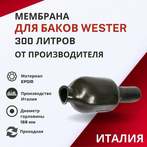 Мембрана Wester 300 литров, проходная (membrWester300proh) производственный расширительный бак wester wrv 50