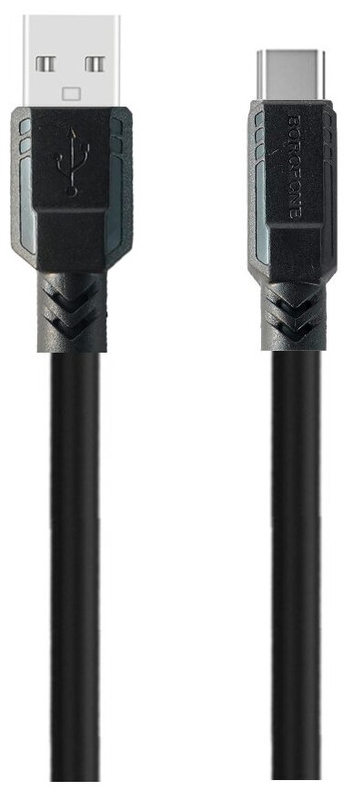 Кабель USB - Type-C Borofone BX81 Goodway, 1.0м, 3.0A, цвет: чёрный
