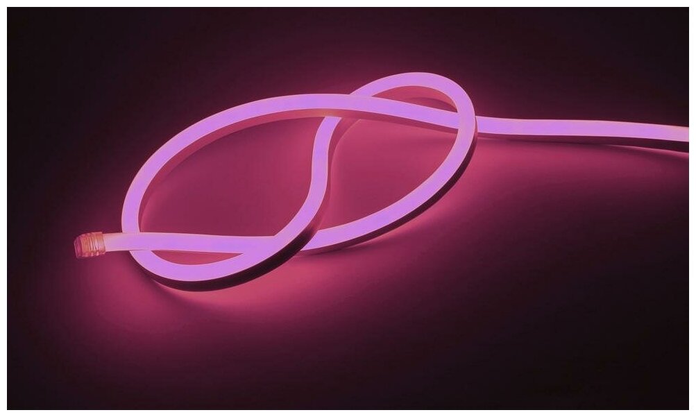 Светодиодная неоновая лента ЭРА N2835 220V 7Вт/м 120LED/m 8мм IP67 розовая (комплект из 5 м) - фотография № 2