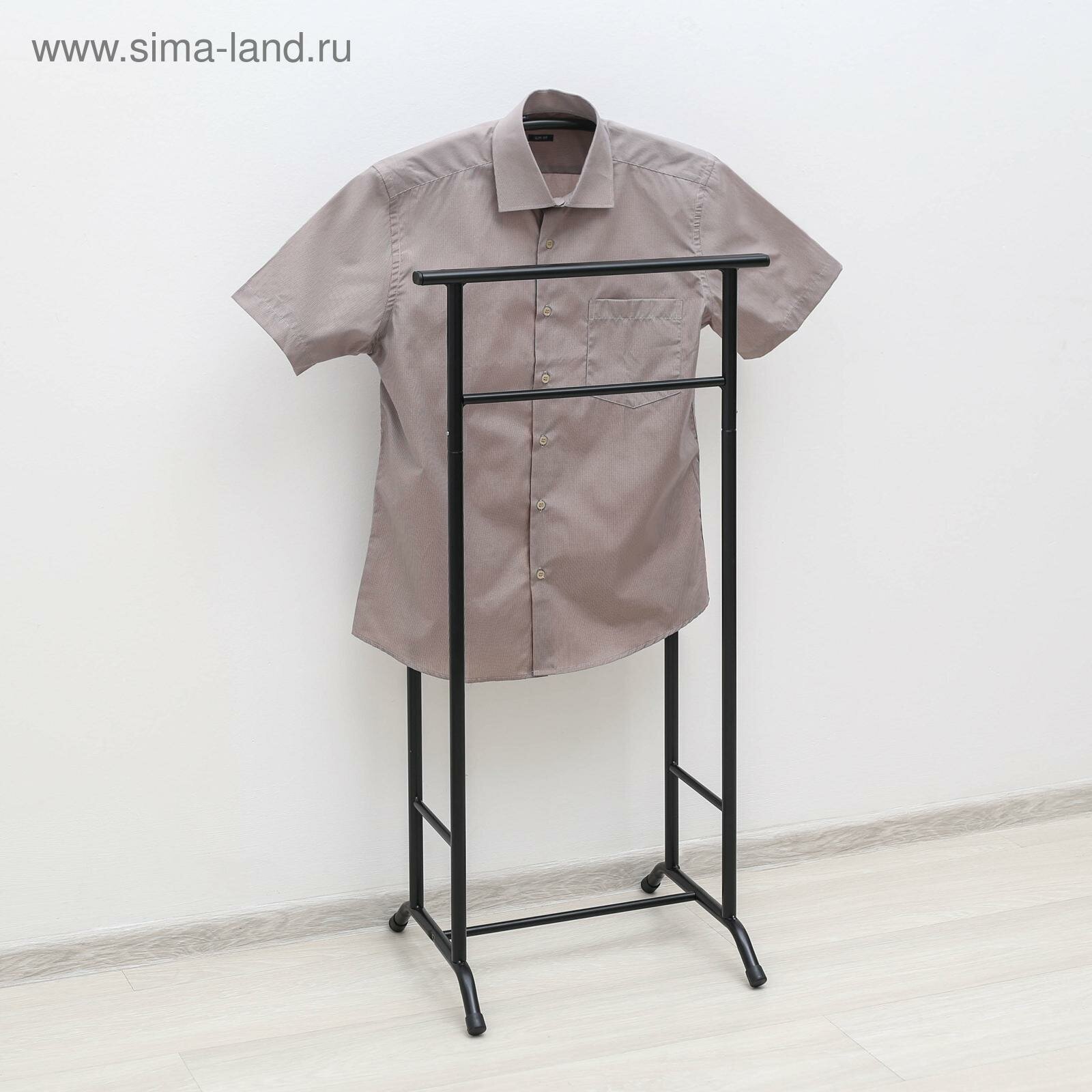 Вешалка костюмная «Стиль», 47×34,8×108 см, цвет чёрный