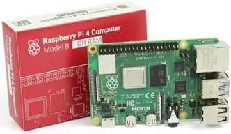 Микрокомпьютер Raspberry Pi 4 Model B 1GB Broadcom BCM2711 ARM Cortex-A72 @ 1.5GHz, 2 x USB 3.0, 2 x USB 2.0, Wi-Fi, Bluetooth