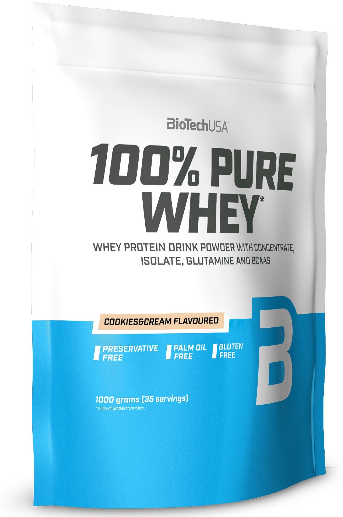 BioTechUSA 100% Pure Whey 1000 гр., печенье и крем