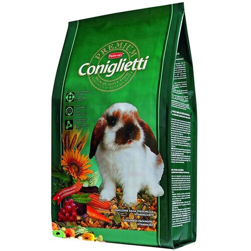 padovan premium coniflietti rabbit seed 500g PADOVAN PREMIUM CONIGLIETTI корм для декоративных и карликовых кроликов (500 гр х 4 шт)