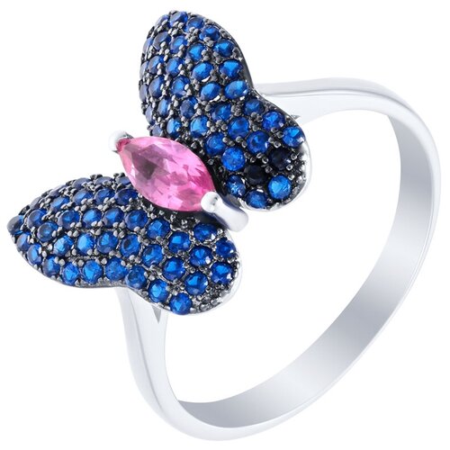 фото Element47 кольцо из серебра 925 пробы с кубическим цирконием sb0504-r_ko_001_wg, размер 18